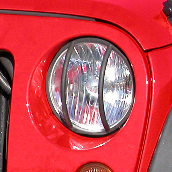 Rugged Ridge Euro Guard Kit | Headlight, Black | Jeep Wrangler JK/JKU (2007-2018) | P/N 11230.03