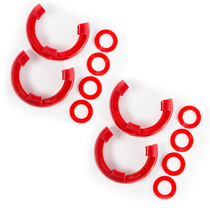 Rugged Ridge D-Ring Isolator Kit | Red 2 Pair, 3/4 inch | P/N 11235.61