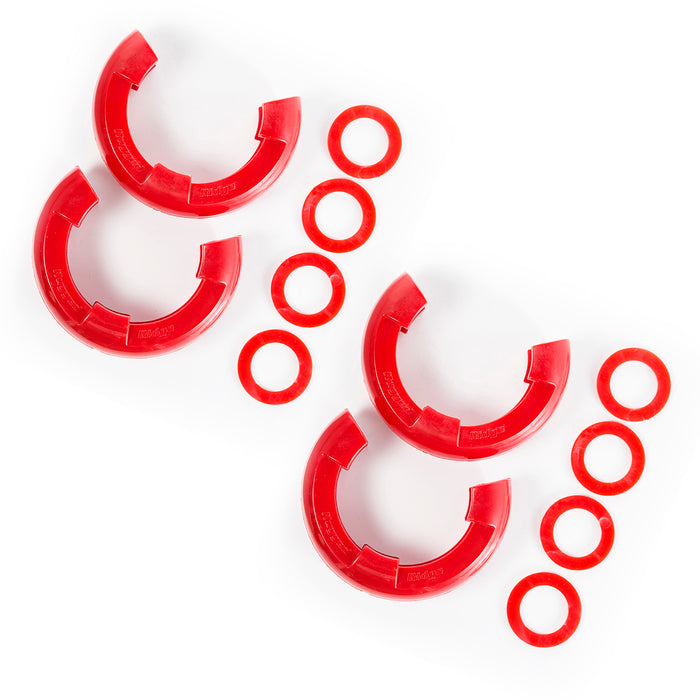 Rugged Ridge D-Ring Isolator Kit | Red 2 Pair, 7/8 inch | P/N 11235.71