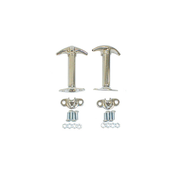 Hood Catch Kit, Chrome; 41-95 Jeep CJ/Wrangler YJ