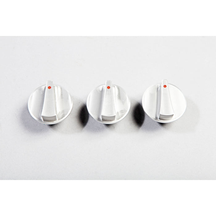 Rugged Ridge Dash Knob Kit | Climate Control, Aluminum, Red | Jeep Wrangler JK (2007-2010) | P/N 11420.06