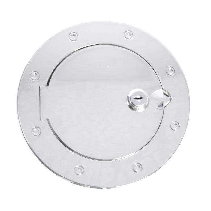 Gas Cap Door, Locking, Chrome; 07-18 Jeep Wrangler JK