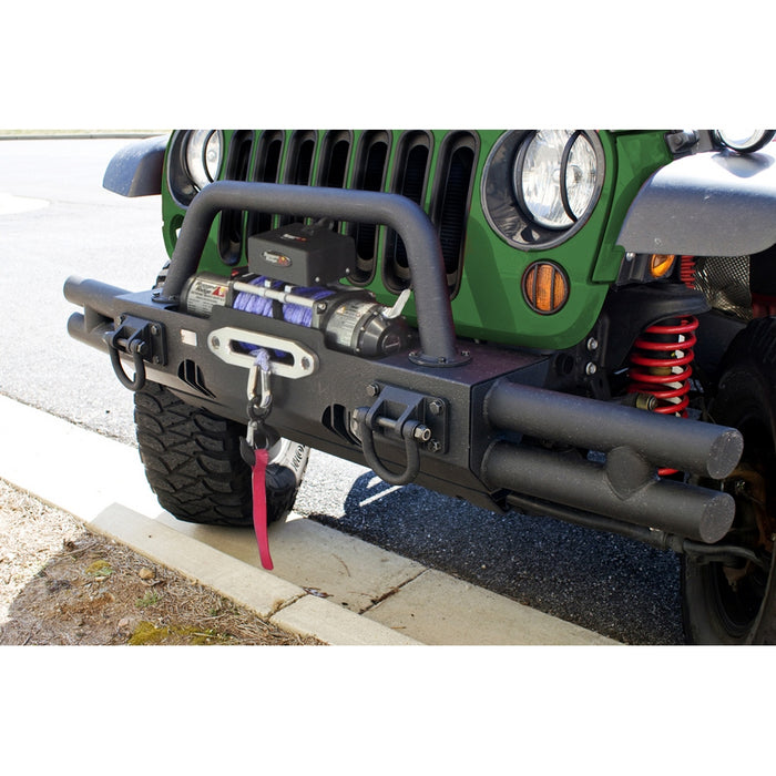Rugged Ridge XHD Bumper Tubular End Kit | Front, Black | Jeep CJ/Wrangler (1976-2006) | P/N 11540.21