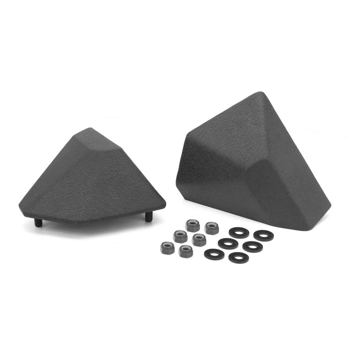 Rugged Ridge XHD Bumper Stubby End Kit | Front, Textured Black | Jeep CJ/Wrangler (1976-2018) | P/N 11540.23