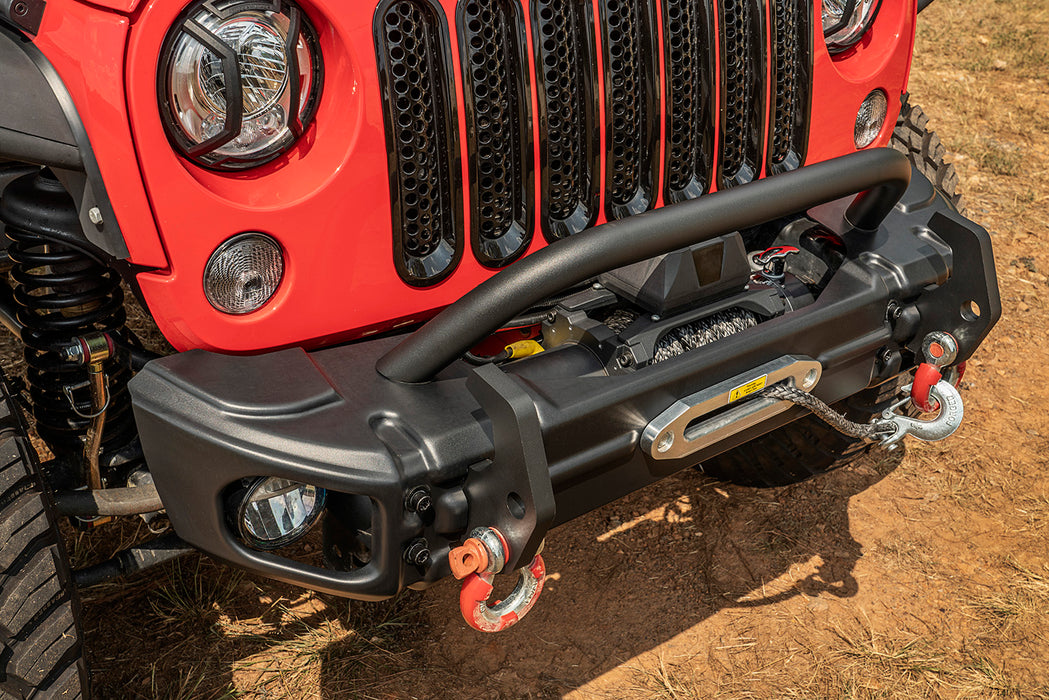 Rugged Ridge Arcus Front Bumper Tube Overrider | Black | Jeep Wrangler JK (2007-2018) | P/N 11549.14