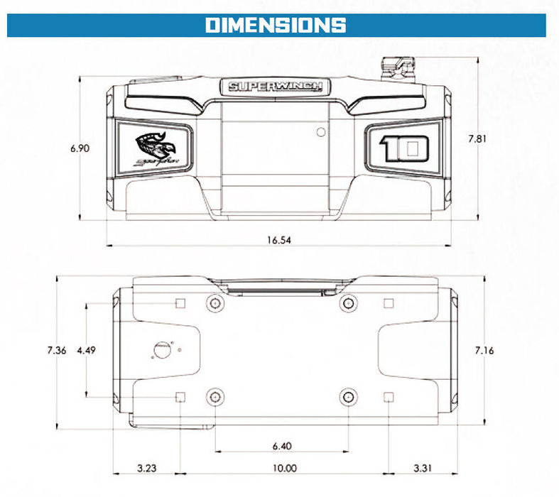 Superwinch Scorpion 10SR Winch | 10,000 lb, 12V DC, Synthetic Rope | P/N 1155401, view 22