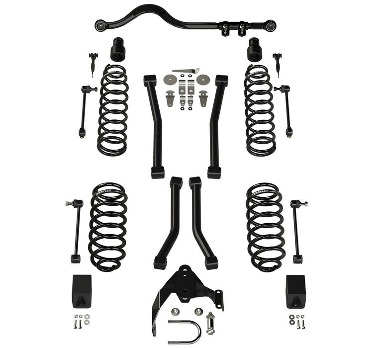 07-18 Wrangler JK 2 Door 3 Inch Suspension System w/ 4 Sport Control Arms No Shocks TeraFlex