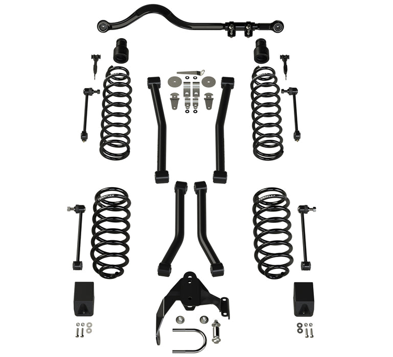 07-18 Wrangler JK 4 Door 3 Inch Suspension System w/ 4 Sport Control Arms No Shocks TeraFlex