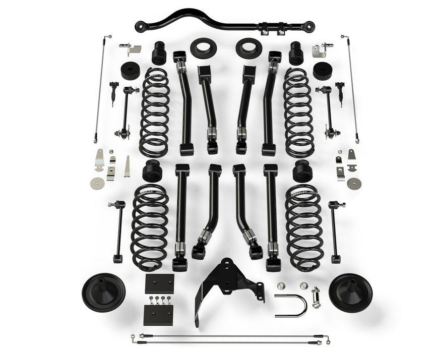 07-18 Wrangler JK 2 Door 4 Inch Suspension System w/ 8 Alpine Short Control Arms No Shocks TeraFlex