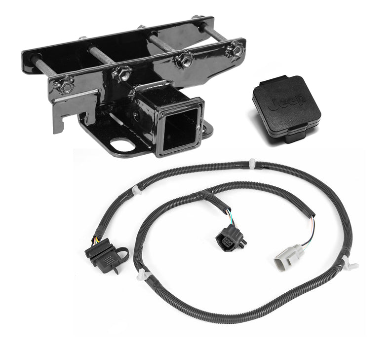 Rugged Ridge 11580.52 Trailer Hitch Kit, Jeep Logo; 07-18 Jeep Wrangler JK