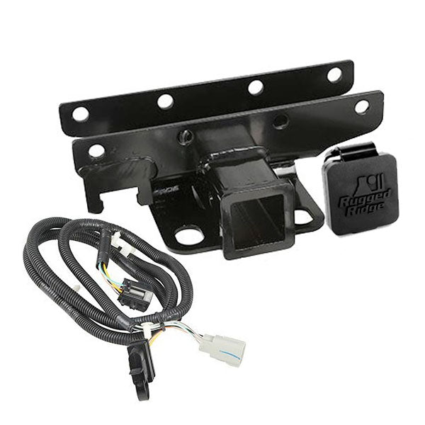 Rugged Ridge 11580.6 Trailer Hitch Kit, Wire Harness, Rugged Ridge Logo; 07-18 Wrangler
