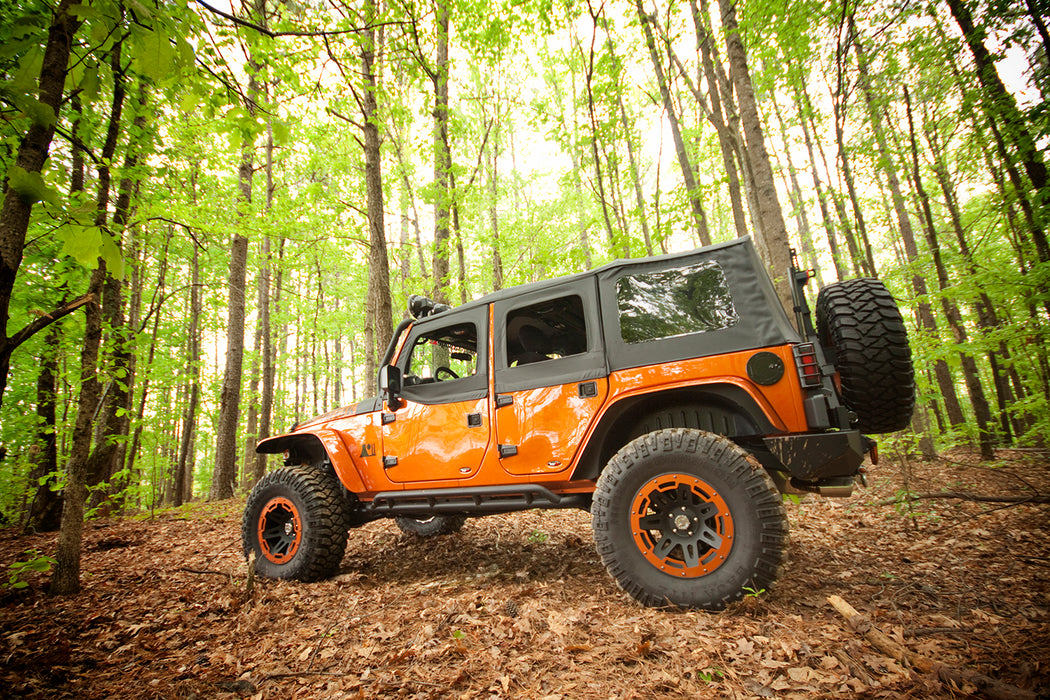 All Terrain Flat Fender Flare Kit, 8 Piece; 07-18 Jeep Wrangler JK