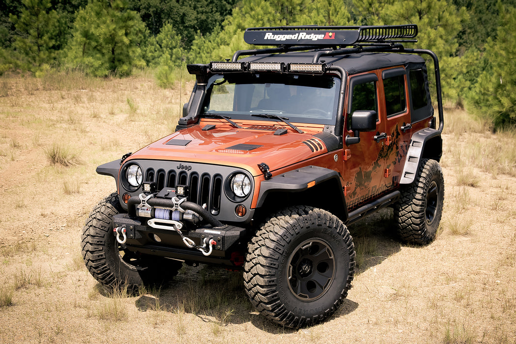 Hurricane Flat Fender Flare Kit; 07-18 Jeep Wrangler JK