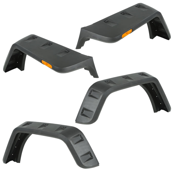Hurricane Fender Flare Kit, US, Smooth; 07-18 Jeep Wrangler JK