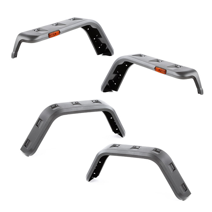 Hurricane Fender Flare Kit, Textured Black; 97-06 Jeep Wrangler TJ