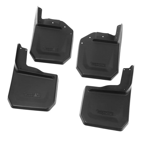 Rugged Ridge Splash Guard Kit | 4 Piece, Black | Jeep Wrangler JK (2007-2018) | P/N 11642.1