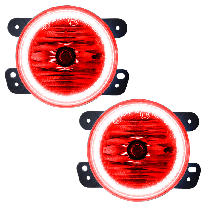 ORACLE 2007-2017 Jeep Wrangler LED Fog Light Halo Kit - Red