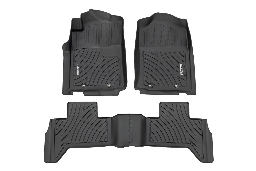 Rough Country Flex-Fit Floor Mats - Front and Rear | Toyota Tacoma 2WD/4WD (2012-2015)