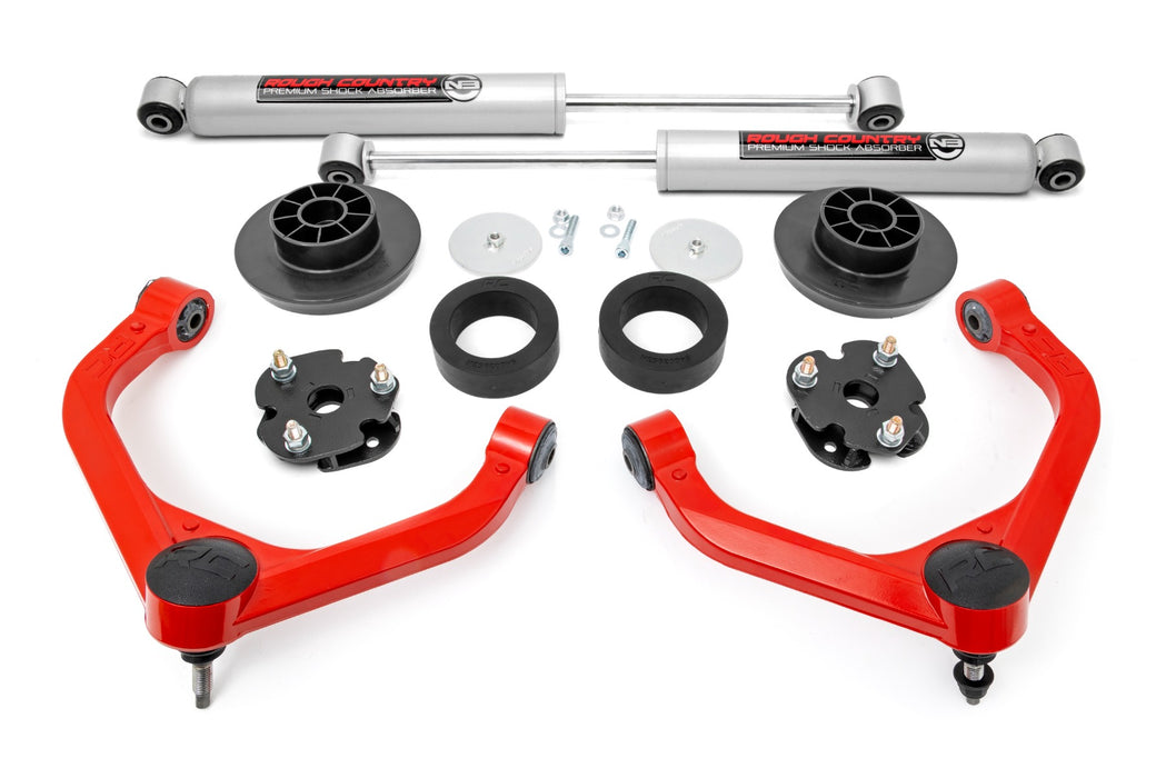 Rough Country 3 Inch Lift Kit, N3, Red, Ram 1500 4WD (2012-2018 & Classic)