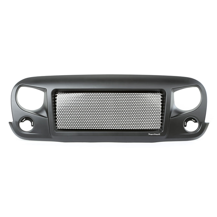 Rugged Ridge 12034.01 Spartan Grille, Satin Black; 07-18 Jeep Wrangler JK