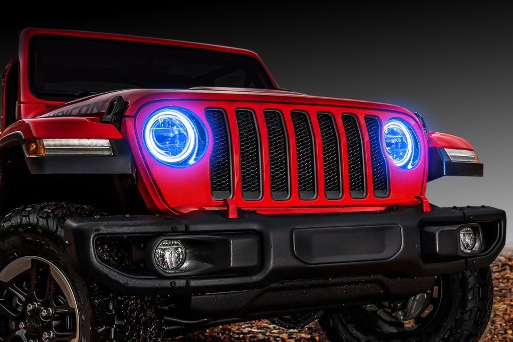 ORACLE LED Surface Mount Headlight Halo Kit, Blue, Jeep Wrangler JL/Gladiator JT (2018+), view 2