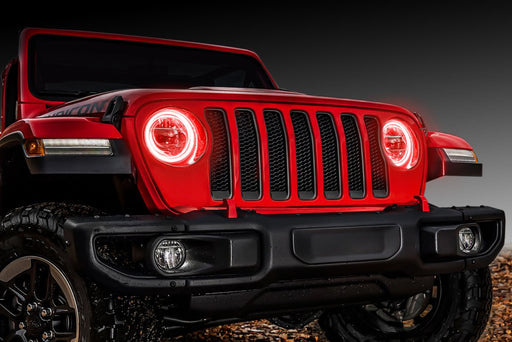 ORACLE LED Surface Mount Headlight Halo Kit, Red, Jeep Wrangler JL/Gladiator JT (2018+), view 2