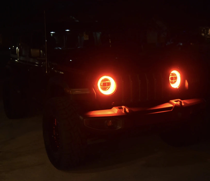 ORACLE LED Surface Mount Headlight Halo Kit, Amber, Jeep Wrangler JL/Gladiator JT (2018+), view 7