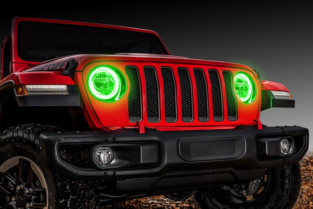 ORACLE LED Surface Mount Headlight Halo Kit, ColorSHIFT®, w/RF Controller, Jeep Wrangler JL/Gladiator JT (2018+), view 6