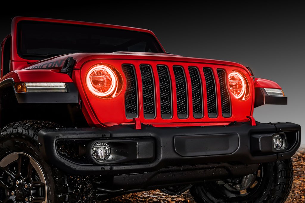 ORACLE LED Surface Mount Headlight Halo Kit, ColorSHIFT®, w/RF Controller, Jeep Wrangler JL/Gladiator JT (2018+), view 7