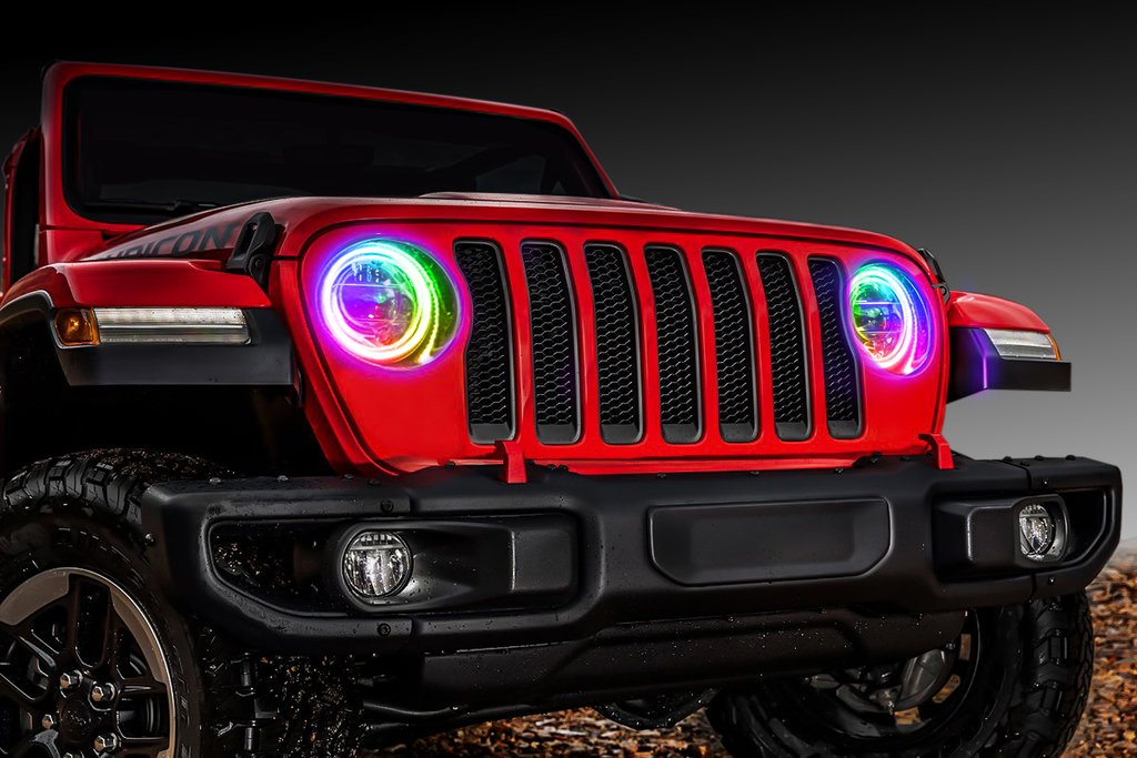 ORACLE LED Surface Mount Headlight Halo Kit, ColorSHIFT®, w/Simple Controller, Jeep Wrangler JL/Gladiator JT (2018+), view 7
