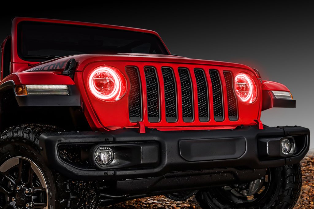 ORACLE LED Surface Mount Headlight Halo Kit, ColorSHIFT®, w/Simple Controller, Jeep Wrangler JL/Gladiator JT (2018+), view 4