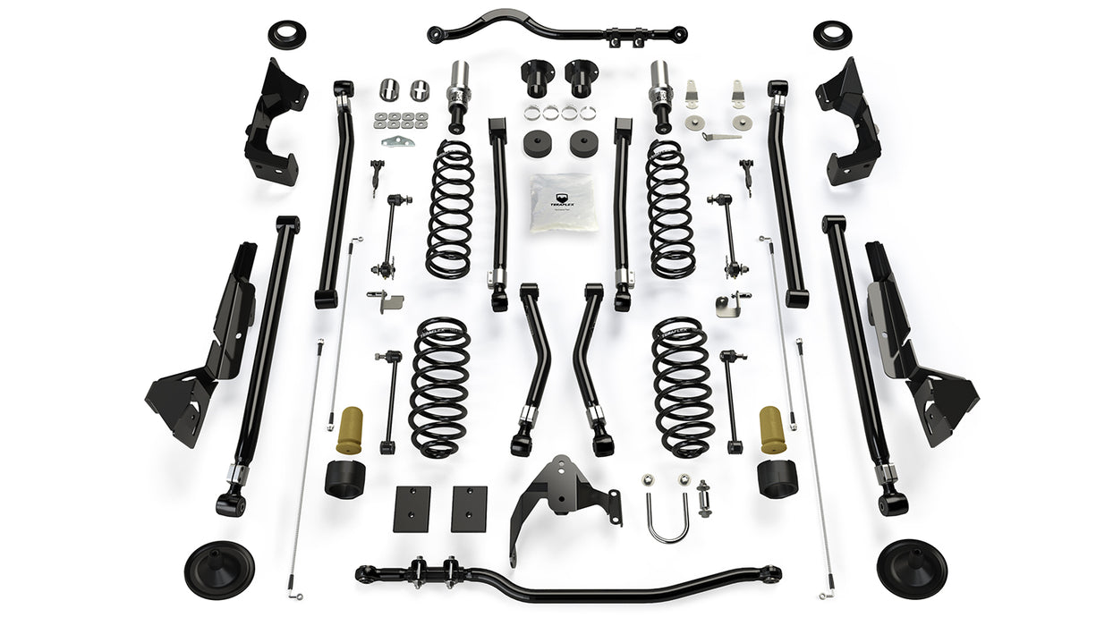 07-18 Wrangler JK 2 Door 4 Inch Alpine RT4 Long Arm Suspension System No Shocks TeraFlex