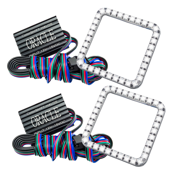 ORACLE 2005-2007 Ford F-250/350 SD Fog Light Halo Kit - ColorSHIFT - with No Controller