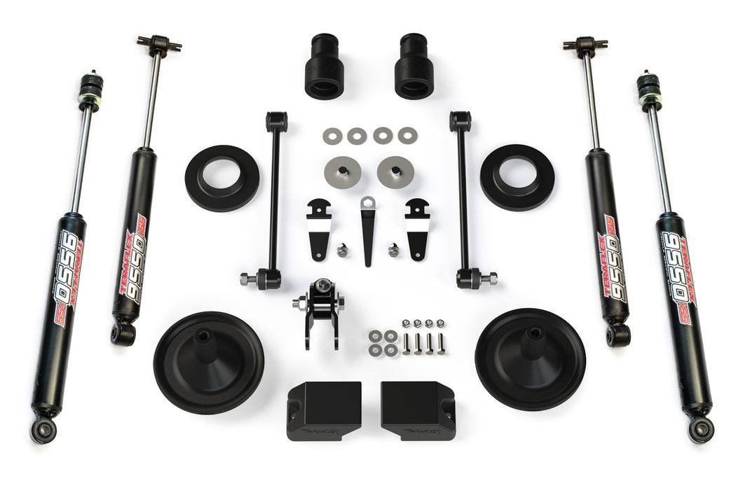 07-18 Wrangler JK 2.5 Inch Performance Spacer Lift Kit & 9550 VSS Twin-Tube TeraFlex