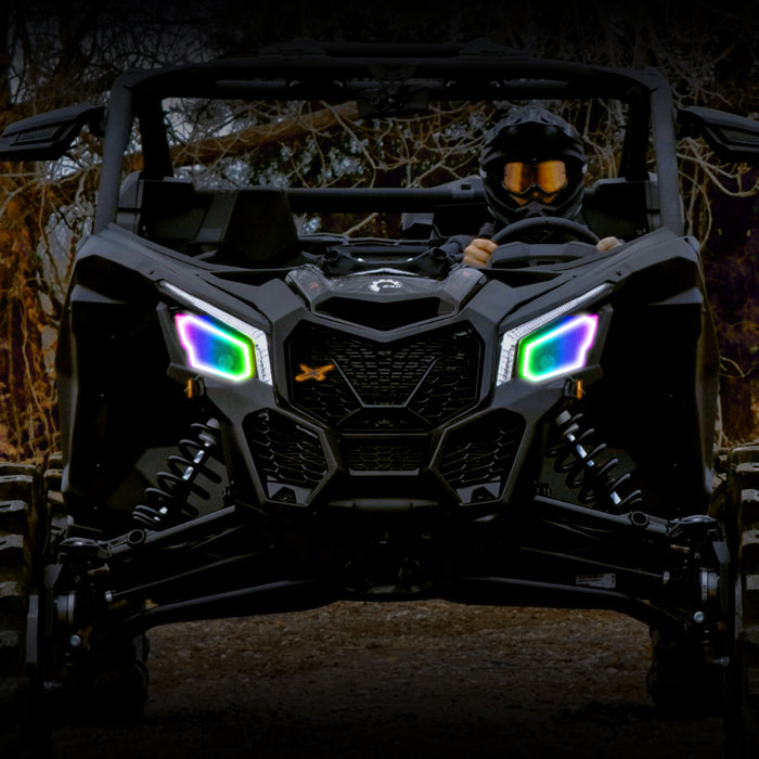 ORACLE Dynamic ColorSHIFT RGB+W Headlight Halo Kit, Can-Am Maverick X3 (2017-2023), view 2
