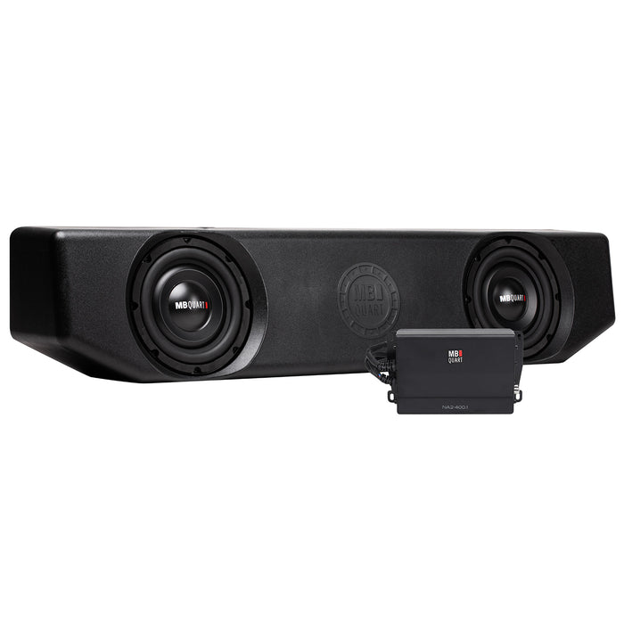MB Quart Tuned 400 Watt Dual 8 Inch Underseat Subwoofer System, Jeep Gladiator JT (2020-2026)