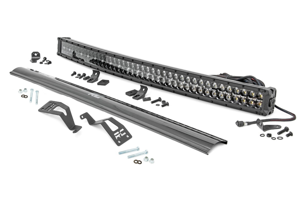 Rough Country LED Light Kit - Front Mount - 40" Black Dual Row - White DRL | Can-Am Commander Max 1000