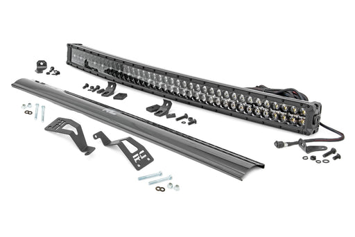 Rough Country LED Light Kit, Front Mount, 40" Black Dual Row, White DRL, Can-Am Commander Max 1000