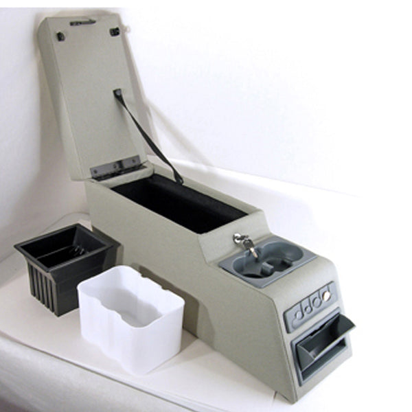 Center Console, Ultimate, Locking, Gray; 76-95 Jeep CJ/Wrangler YJ