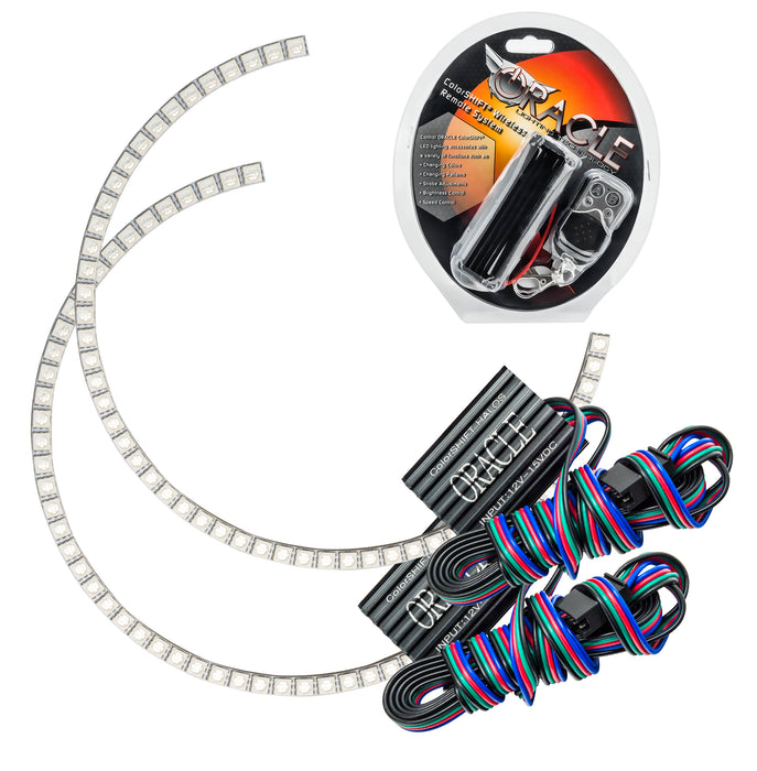 ORACLE 1999-2004 Ford Lightning LED Headlight Halo Kit - ColorSHIFT - with RF Controller
