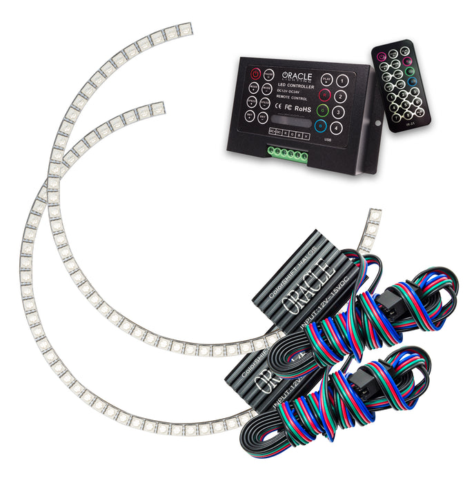 ORACLE 1999-2004 Ford Lightning LED Headlight Halo Kit - ColorSHIFT - with 2.0 Controller