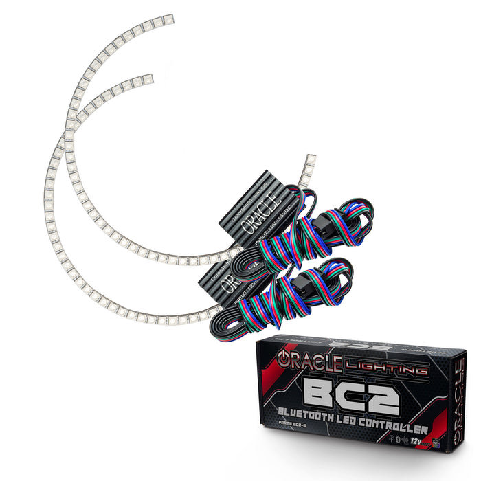 ORACLE 1999-2004 Ford Lightning LED Headlight Halo Kit - ColorSHIFT - with BC2 Controller