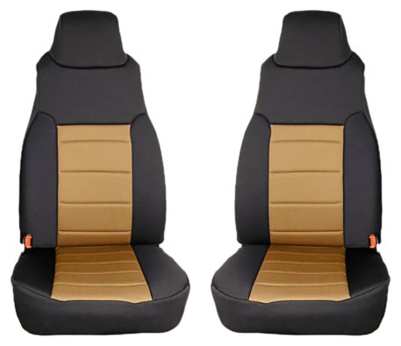 Rugged Ridge Seat Cover Kit | Front, Neoprene, Tan | Jeep Wrangler TJ (1997-2002) | P/N 13210.04