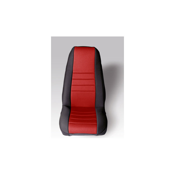 Rugged Ridge Seat Cover Kit | Front, Neoprene, Red | Jeep Wrangler YJ (1976-1990) | P/N 13212.53