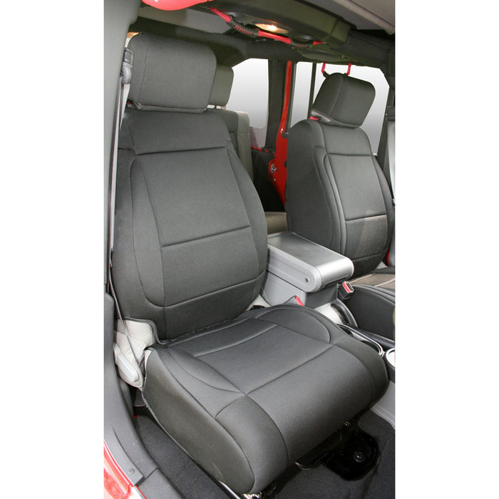 Rugged Ridge Seat Cover Kit | Front, Neoprene, Black | Jeep Wrangler JK (2007-2010) | P/N 13214.01