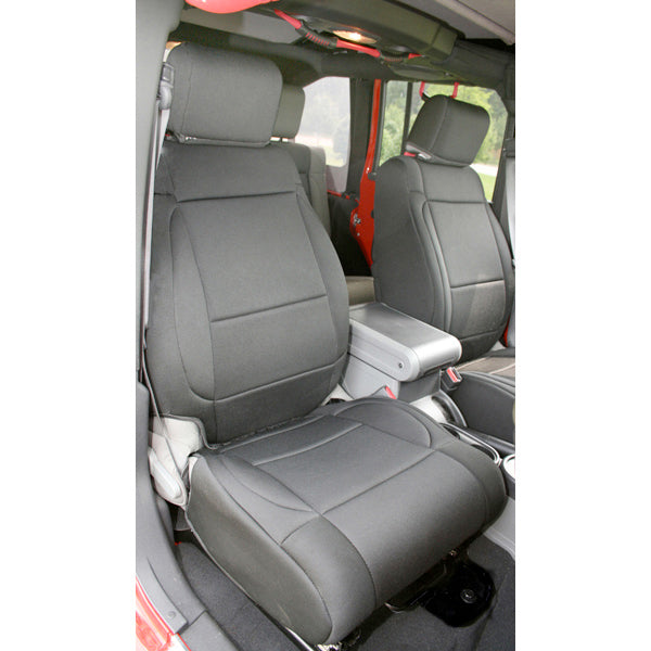 Rugged Ridge Seat Cover Kit | Front, Neoprene, Black | Jeep Wrangler JK (2011-2018) | P/N 13215.01