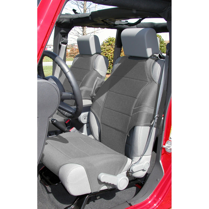 Rugged Ridge 13235.32 Seat Protector Vest Kit, Neoprene, Gray; 07-21 Jeep Wrangler / 20-21 Gladiator