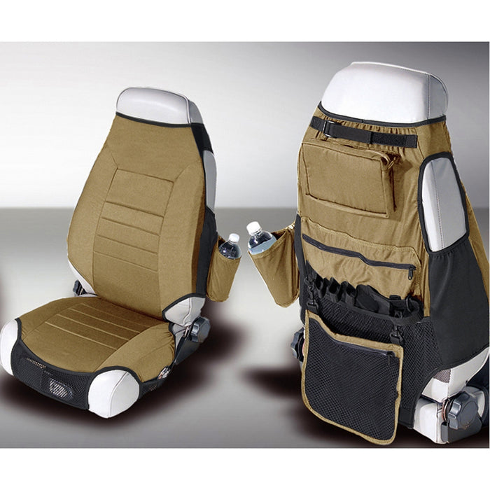 Rugged Ridge 13235.37 Seat Protector Vest Kit, Fabric, Spice; 76-06 Jeep CJ/Wrangler YJ/TJ