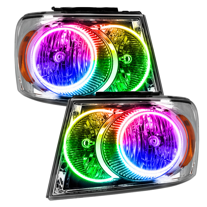 ORACLE 2007-2009 Dodge Durango LED Headlight Halo Kit - ColorSHIFT - with No Controller