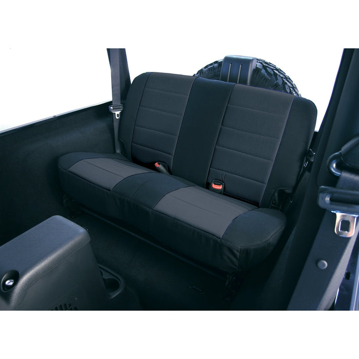 Rugged Ridge Neoprene seat cover | rear, black | Jeep Wrangler (1980-1995) | P/N 13262.01